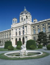 The Natural History Museum with statue in pool in the foregroundRingstrasseRing Boulevard