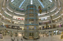 Interior of the Kuala Lumpur City Centre KLCC shopping arcade. Center