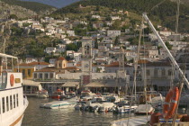 View of the port in Hydra Town.