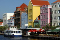 Willemstad harbour front colourful colonial style architecture
