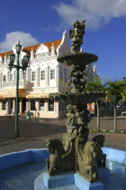 Oranjestad marketplace fountain