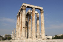 Temple of Olympian Zeus built between 6th century BC and 131 AD.