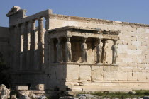 Acropolis. Caryatids that support the southern portico of the Erechtheion