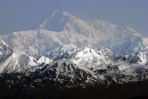 Snow covered mountain range