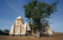 Exterior of thirteenth century mosque.Oldest mosque in Ghana