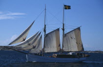 Baltic trading vessel off the West Coast of Sweden.