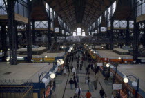 Busy interior of central market.