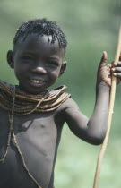 Portrait of young Pokot girl.Pastoral tribe