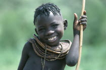 Portrait of young Pokot girl.