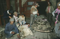Ormo tin mine.  Miners with llama prepared for sacrifice.