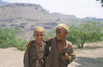 Two Pashtun boys near the Afghan border.Pathan
