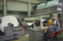 Paper factory interior.