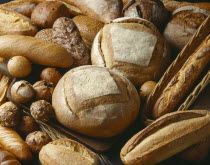 Mixed collection of loaves and rolls