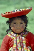 Portrait of Quechua girl.