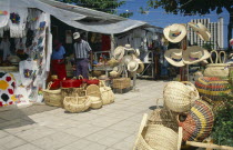 Tourist goods for sale in market.