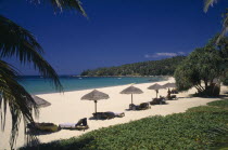 View over beach with parasols ex Pansea Beach ex Pansea Beach