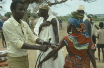 Woman being given innoculation.Vaccination injection
