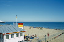 Lifeguard and First Aid Station on beach.