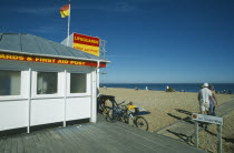 Lifeguard First Aid Station on beachfront.