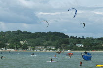 Poole Harbour. Kite Surfing