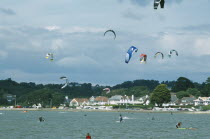 Poole Harbour. Kite Surfing
