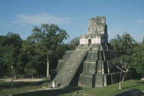 Mayan Ruins  200BC to 900AD. Temple II  Temple of the Masks  38 Meters. Great Plaza.