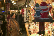 Stall selling Christmas decorations at the Christmas Market.ChristkindlesmarktChristmas MarketFestiveAdventYuletideTravelHolidays