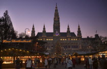 The Rathaus Christmas Market.  FestiveChristkindlesmarktRathausAdventYuletideTravelHolidays