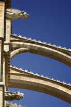 Palma de Mallorca   Detail of The Cathedral including gargoyles. MajorcaCatedralTravelTourismHolidaysMediterraneanArchitecture