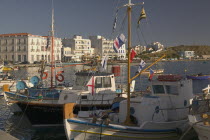 Fishing boats docked in the town s port.  MediterraneanHolidaysTourismTravel