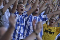 Brighton and Hove Albion supporters at the Madejski Stadium Reading