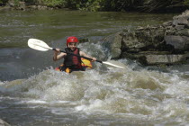 11 year old Becky Taylor in kayak class of Genessee Waterways Center at Lock 32 Centre  Centre