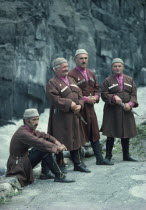 Georgian men in National dress.Soviet Georgia