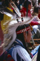 Blackfoot Native American Indian in full regalia at Pow Wow Edmonton Alberta. Indigenous Tribes Blackfoot and Hobbema Native Americans Canadian North America Canadian North America