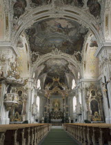 Basilika Wilten elaborate church interior