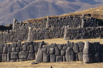 The massive walls at Inca Fort of Sacsayhuaman. Cusco