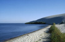 Baltic coast.  Empty sandy beach and dune.