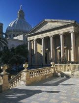 St Pauls Anglian Cathedral with Dome of carmelite Church behind.