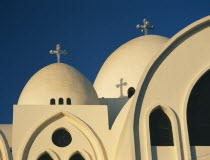 The Coptic Catherdral. View of roofscape in morning light.
