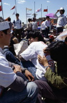Tiananmen Square.  Student hunger strike  May 1989.Peking Beijing