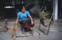 Traditional silk weaver