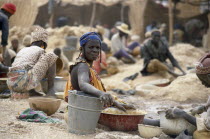 Woman panning for Gold