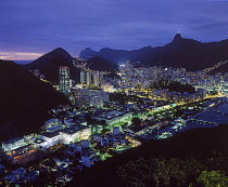 Night view over the city towards Corcovado