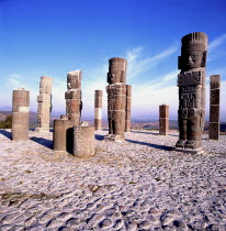 Standing stone figuresAmerican Mexican