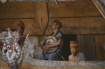 Lake Toba.  Batak musicians of the Gamelan Simanindo Batak community on Samosir Island