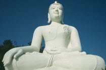 Large white seated Buddha Statue