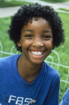 Portrait of smiling black girl.