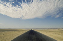 Tarmac road through desert