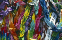 Paper origami cranes at the Children s Memorial in the Peace Park gardens