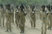 Eritrean People s Liberation Front female soldiers training. EPLF
